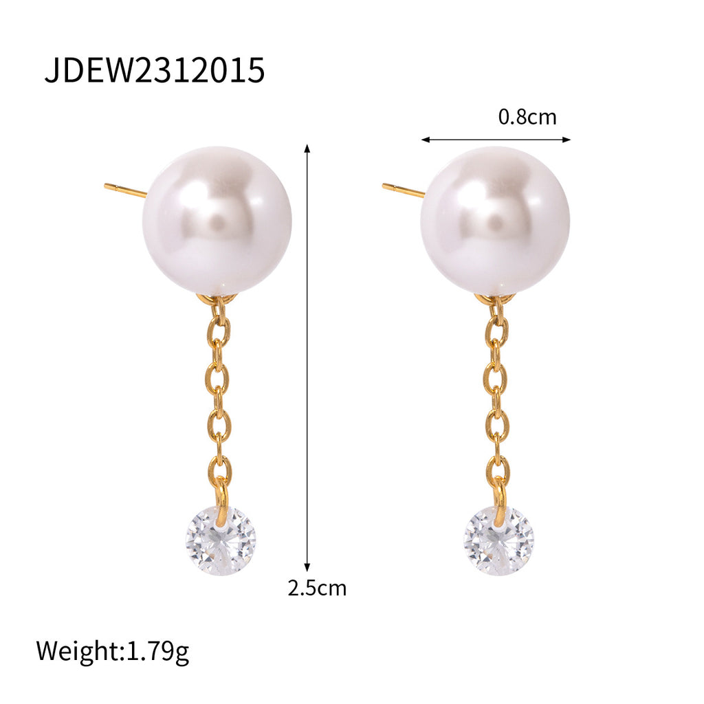 High-grade Ins Titanium Steel Earrings 18K Gold Plated Jewelry