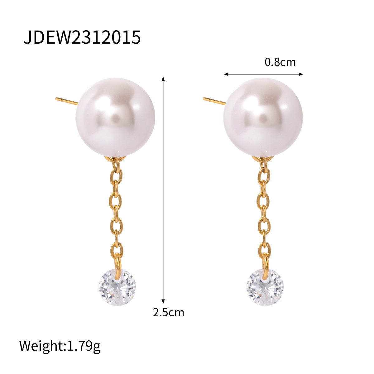 High-grade Ins Titanium Steel Earrings 18K Gold Plated Jewelry