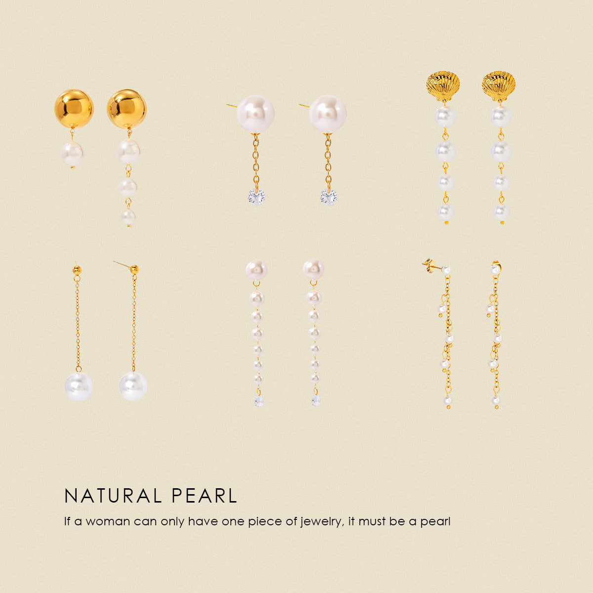 High-grade Ins Titanium Steel Earrings 18K Gold Plated Jewelry
