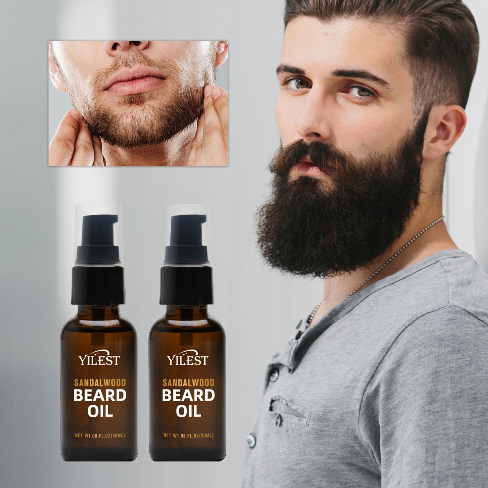 Men's Beard Care 30ml Growth Facial Cleaning