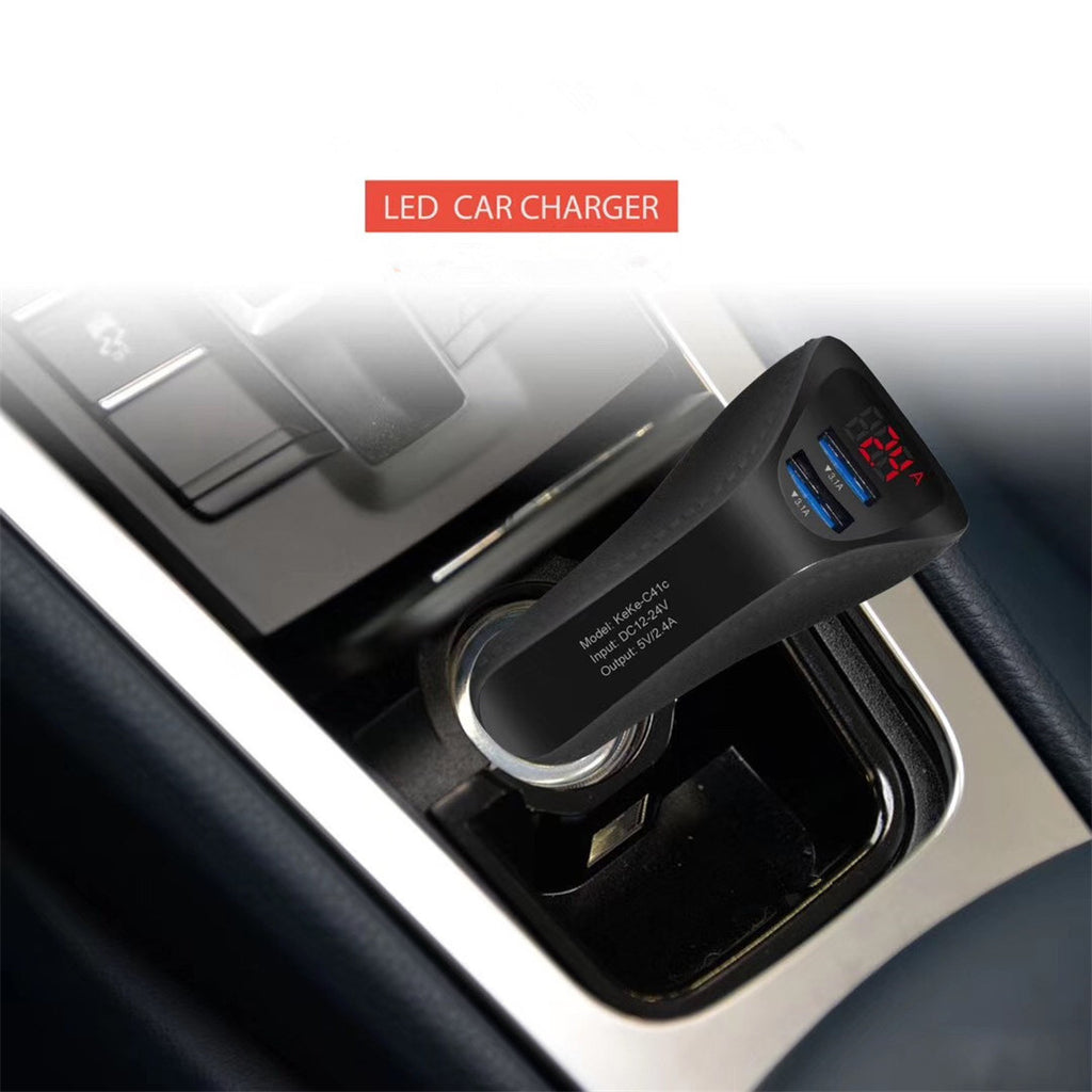Multifunctional Digital Display Car Charger Dual USB Interface New Car Charger Cellphone Car Charger Car Charger Display Voltage And Current