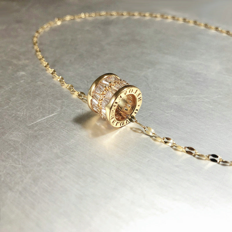 18K Gold Net Red Jewelry Titanium Steel Clavicle Chain