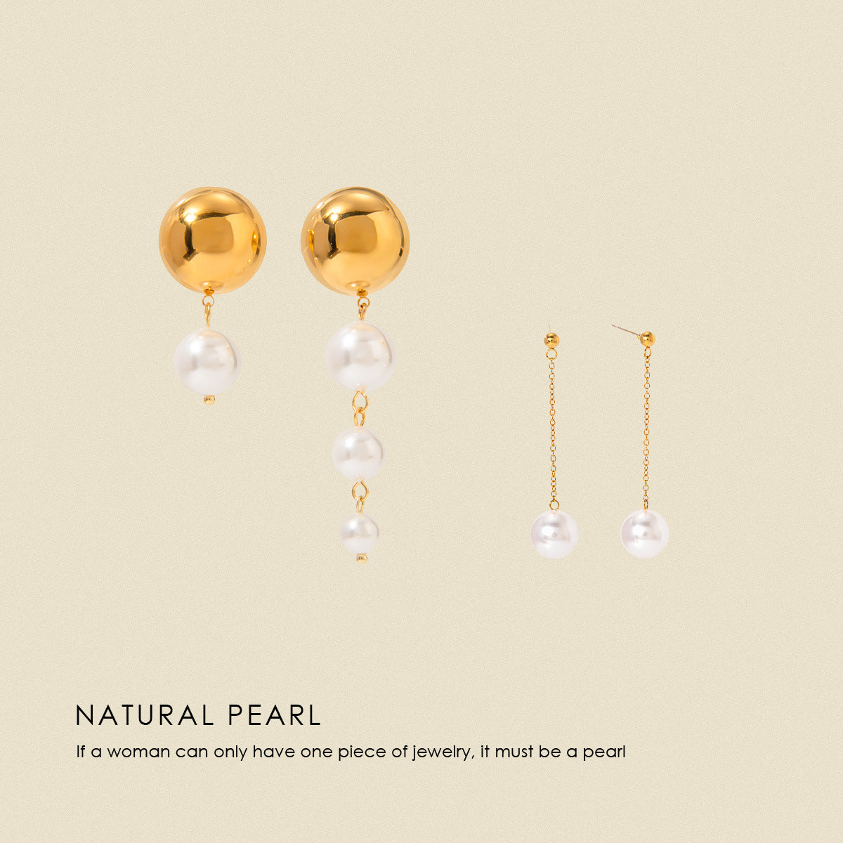 High-grade Ins Titanium Steel Earrings 18K Gold Plated Jewelry