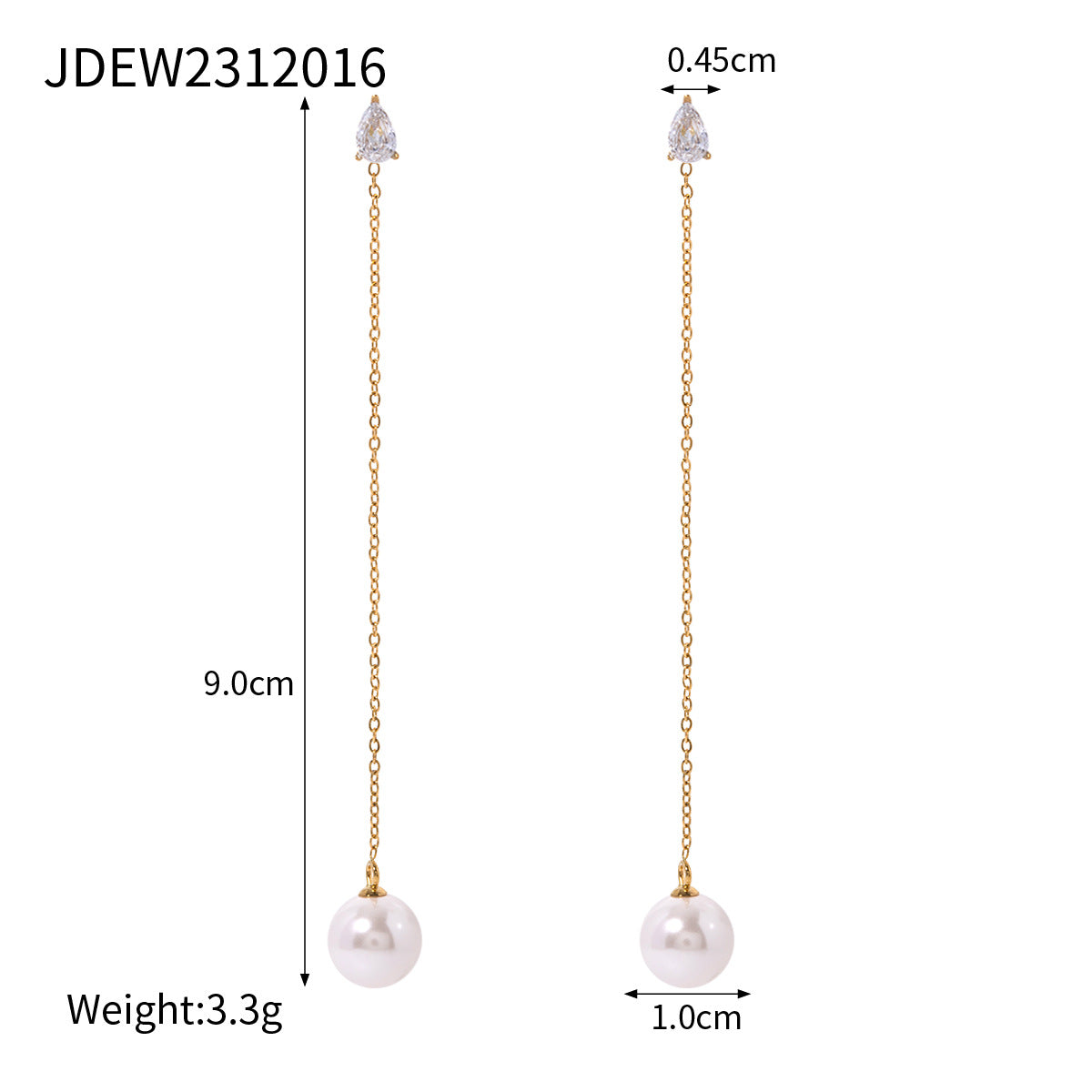 High-grade Ins Titanium Steel Earrings 18K Gold Plated Jewelry