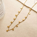 Titanium Steel Non-fading Geometric Collarbone Chain 18k Gold Water Drop Small Square Heart Necklace