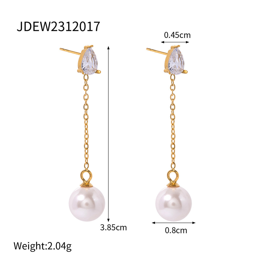 High-grade Ins Titanium Steel Earrings 18K Gold Plated Jewelry
