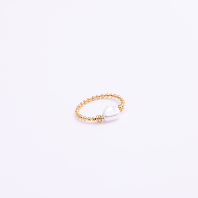 Titanium Steel Electroplated With 18k Gold Featuring A Peach Heart And Freshwater Pearl