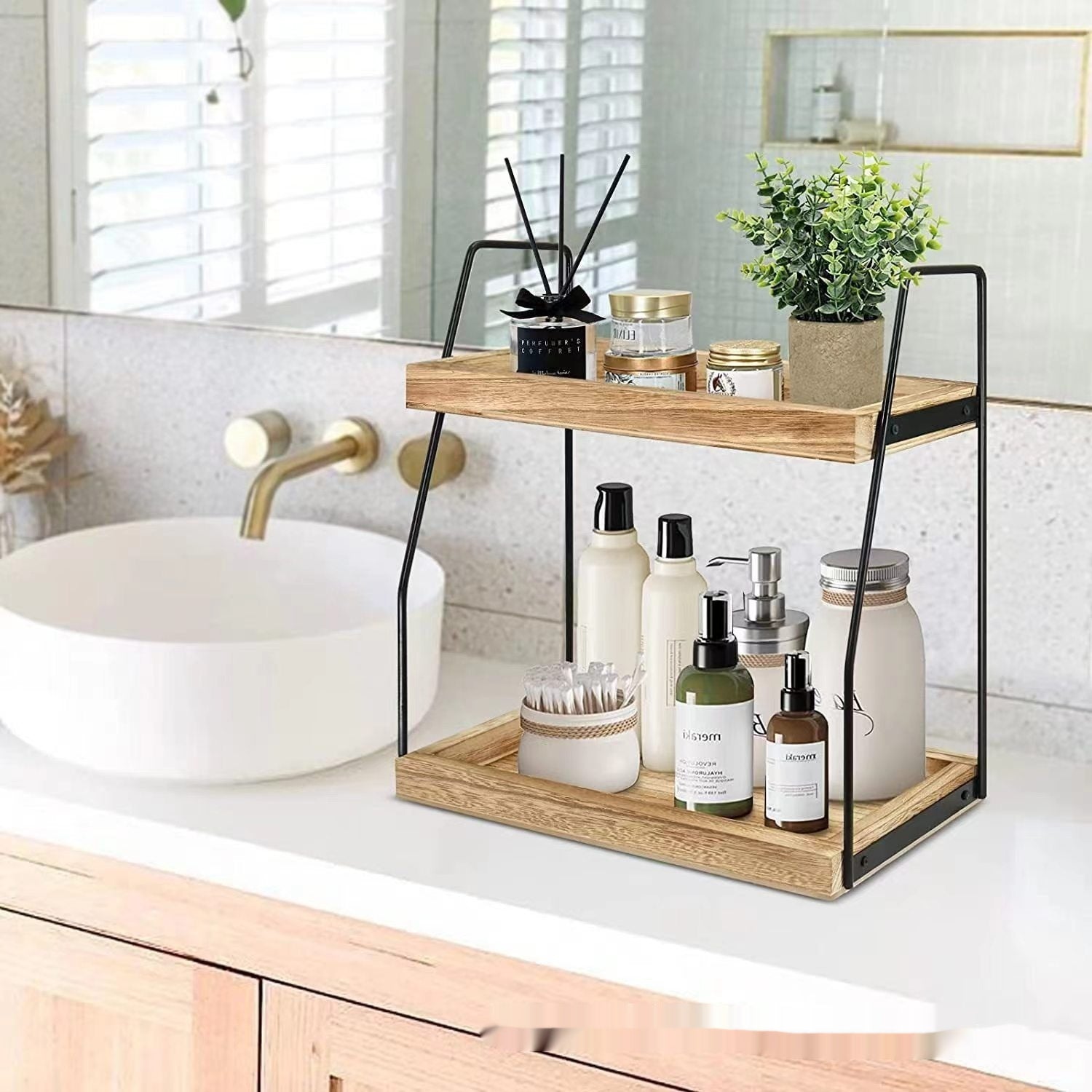 Wooden Kitchen Seasoning Rack Storage Rack
