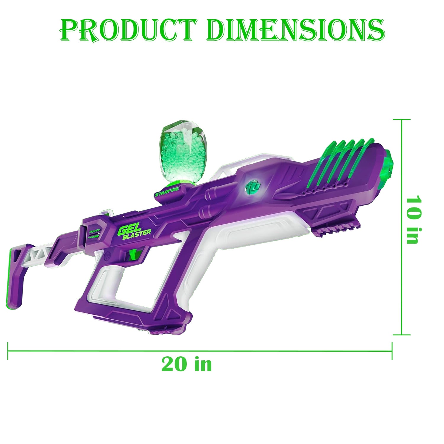 Splat Gun Toy With 6000 Gellets 170-250 FPS 150FT Range Semi Full-Auto  14 Years Above