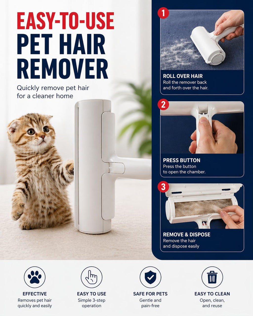 Pet Hair Picker Roller Hair Remover