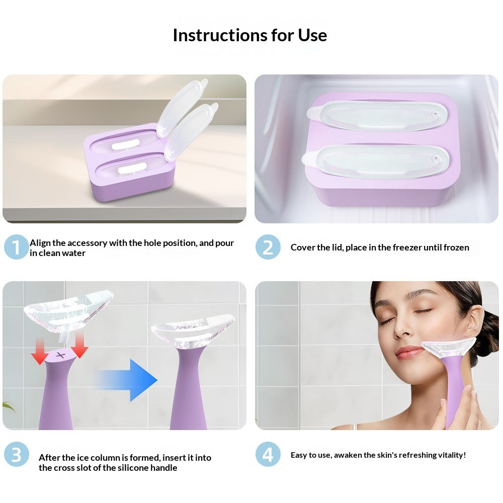 Silicone Facial Ice Roller To Shrink Pores, Soothe Redness, And Cool Down