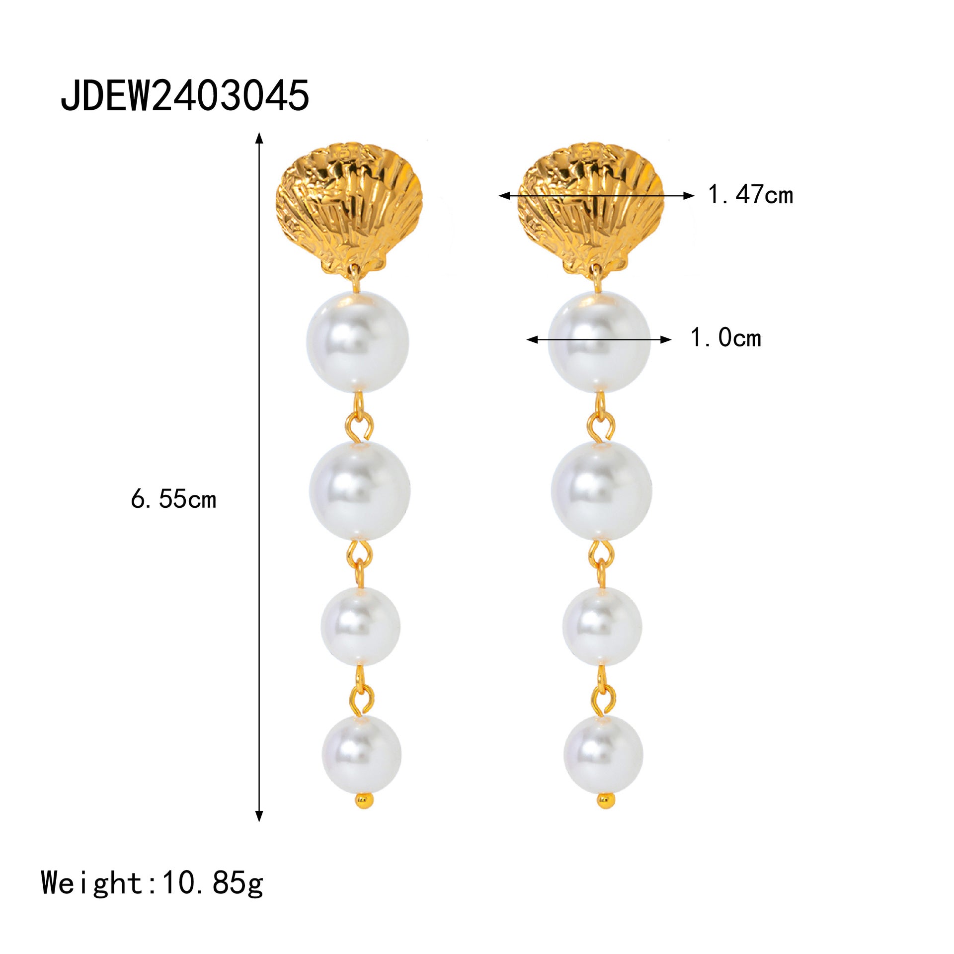 High-grade Ins Titanium Steel Earrings 18K Gold Plated Jewelry