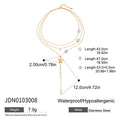 European And American Pearls Necklace Titanium Steel No Fading Twin Starfish 18K Gold Stainless Steel